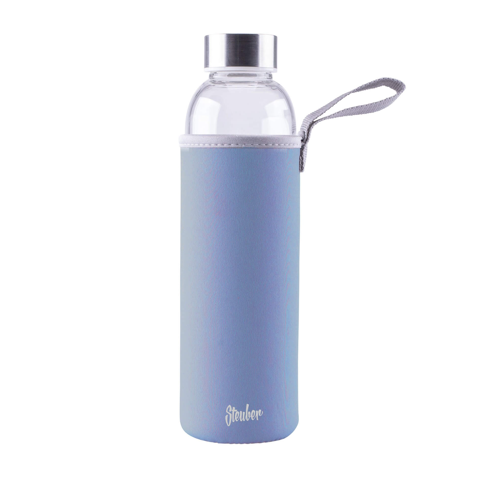 Glastrinkflasche Blau Blau 68354